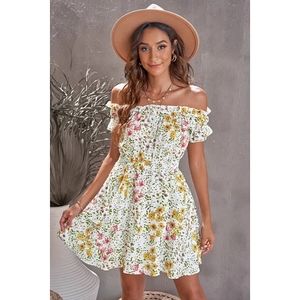 Plus Size LYLA Floral Off The Shoulder Mini Dress